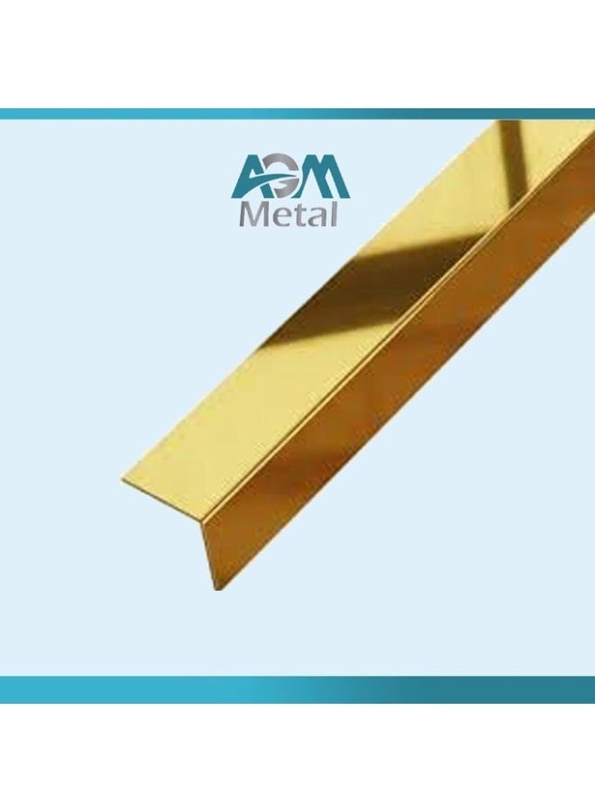 AGM زوايا معدنية من ستانلس ستيل ذهبي 2×2 سم – مجموعة 5 قطع، على شكل حرف L، مقاومة للصدأ، لتقوية الأثاث والأرفف - Image 1
